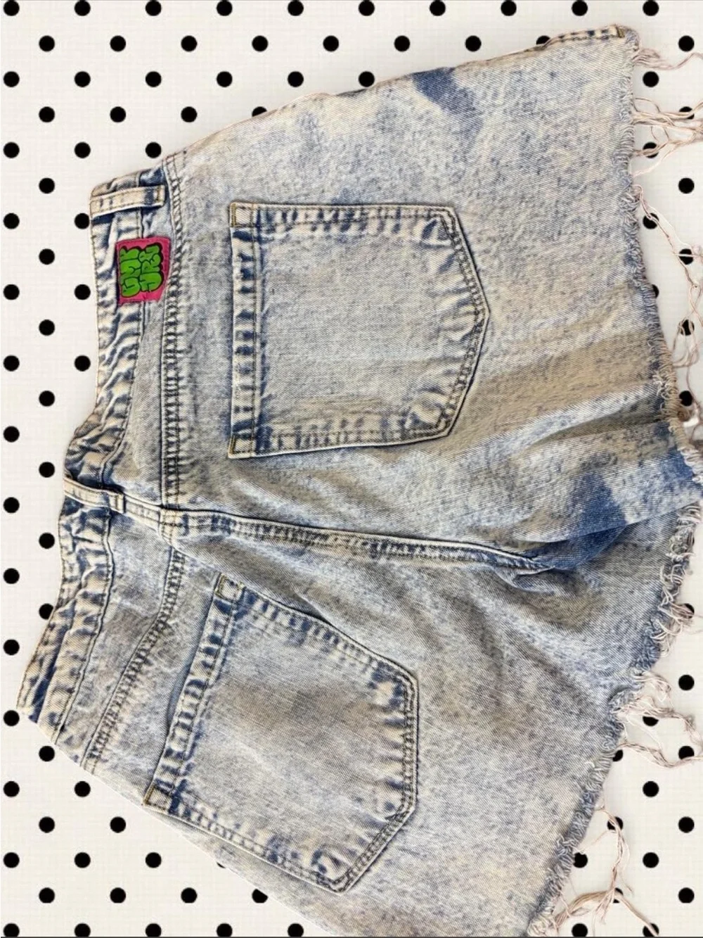zumiez empire  Light Blue Acid-Wash Denim Cutoff Shorts